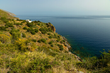 Fototapeta na wymiar landscape in the Zingaro nature reserve in Sicily