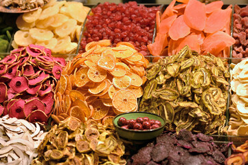 Dry fruits store on Istanbul market - 790926884