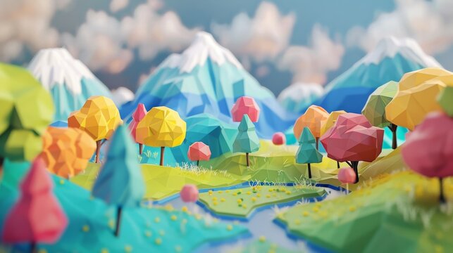 Background Wallpaper Cute Tiny 3D Scene Collections