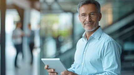 Confident Professional with Tablet