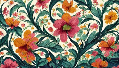 seamless pattern with flowers texture