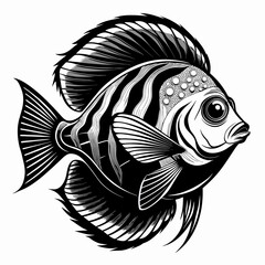 Black and white fish