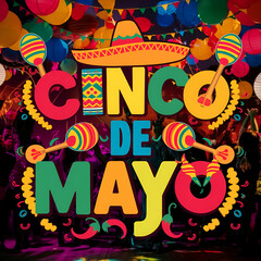 Fototapeta premium A Vibrant and Festive Celebration of Cinco de Mayo