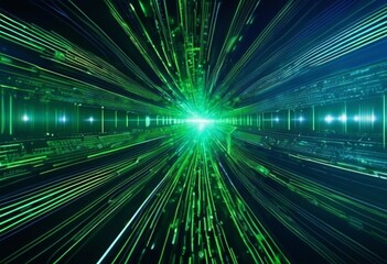 Obraz premium Speed of digital technology connect cyber nano information