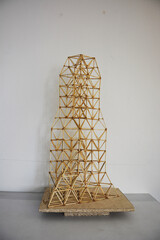 Bamboo sticks model architectural and construction