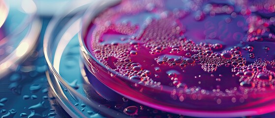 Antibiotic Resistance Testing: Macro Close-up of Clear Zones of Inhibition in Petri Dish - Scientific Laboratory Photography