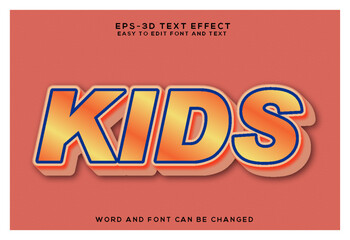 Kids 3d text effect