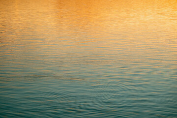 Ripples in the water at sunset in Lubec, Maine