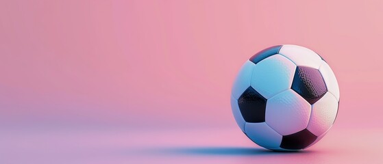 Soccer ball with copy space above and below. , with copy space for text