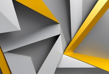 Einfacher geometrischer dreidimensionaler Hintergrund aus verschieden angeortneten Profilen, zweifarbig, gelb und grau, Struktur, verwinkelt, abstrakt