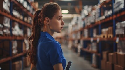 A Warehouse Employee at Work