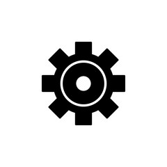 Cog Settings flat vector icon. Simple solid symbol isolated on white background