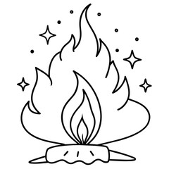 illustration of a fire