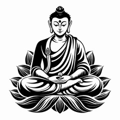 Buddha with lotus