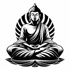 Buddha statue silhouette