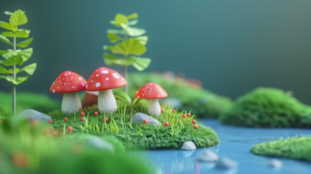 Background Wallpaper Cute Tiny modern 3D Scene Collections