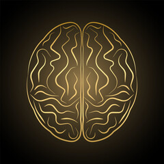 Brain. Human Brain. Creativity and Intelligence Concept. Vector Illustration.