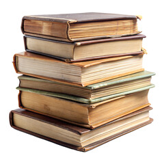Antique books stacked on each other in a neat pile