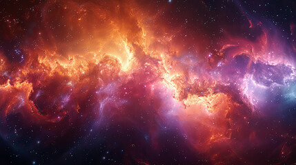 Fototapeta premium Radiant Nebula Cosmic Palette