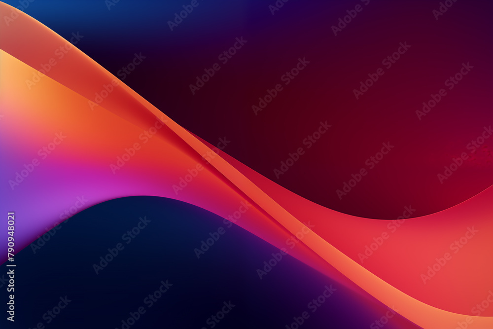 Aufkleber abstract wave of colors in vibrant hues with smooth gradient transition