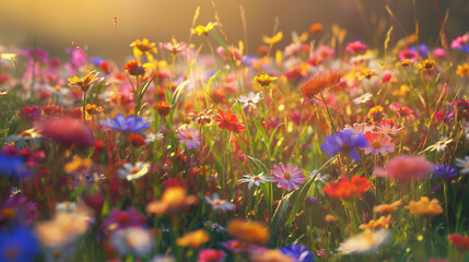 field of flowers - Powered by Adobe