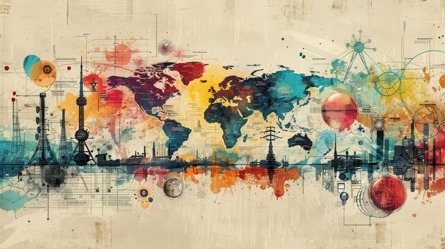 Craft a visual narrative of global scientific progress