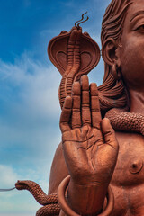 A Bronze statue of Shiva in Mauritius, Africa 