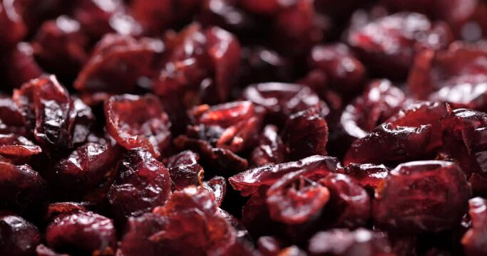 Macro of Glistening Dried Cranberries - Rich Textures