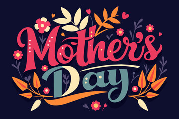  mother's day typography vector illustration