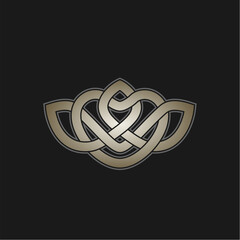 Celtic vector. Isolated, Ethnic ornament. Geometric design