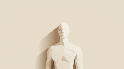 Minimalisme Vectoriel : Illustration Haute Résolution de Figure Humaine - obrazy, fototapety, plakaty