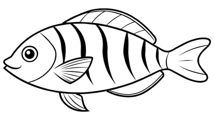 splashy fish vector illustration