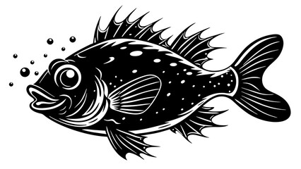 splashy fish vector illustration