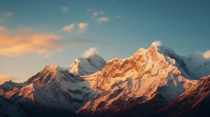 Naklejka premium Mountain sunset