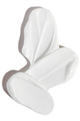 white smears of cream on empty background