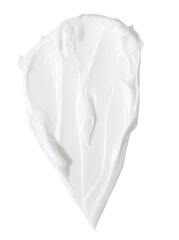 white smear of cream on empty background