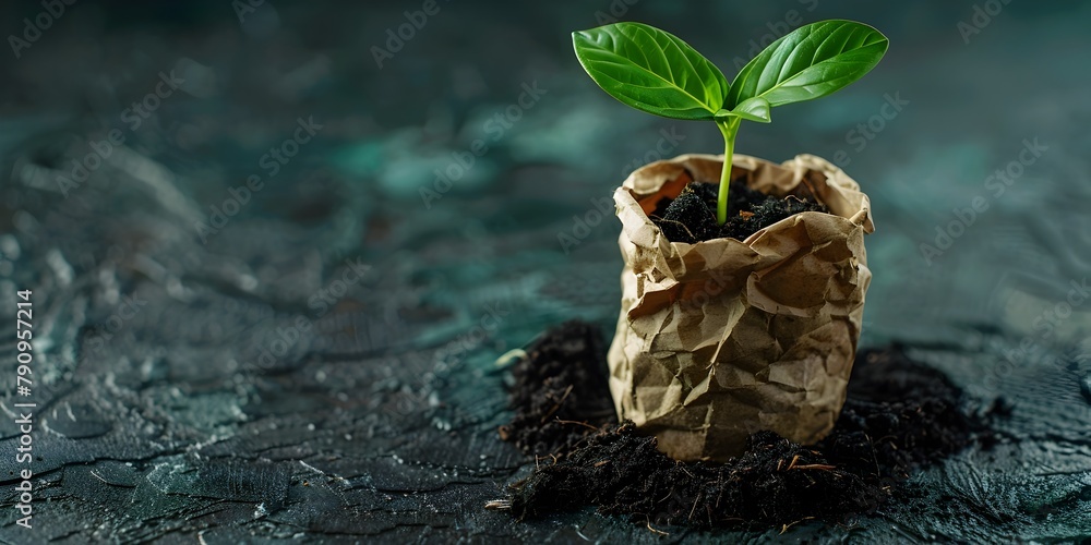 Poster invent a biodegradable packing material that transforms into nutrient rich fertilizer during decompo