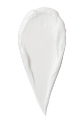 white smear of cream on empty background