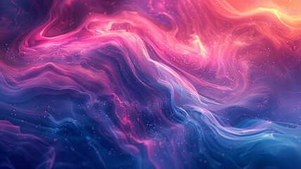A colorful, swirling background with a blue and pink hue - obrazy, fototapety, plakaty