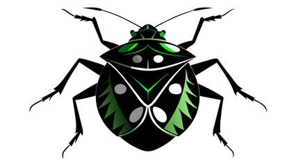 stink bug silhouette vector illustration