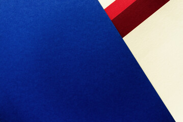 blue with beige and red striped paper background