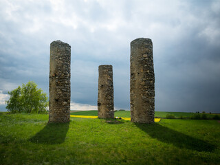Three columns on a hill, Galgenberg, Messern, Lower Austria