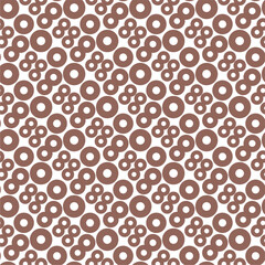 Seamless pattern with rings circles vector artistic print for textile paper decor wallpaper background endless creative art 
