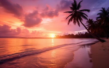 Fototapeta na wymiar Tropical Beach Sunset