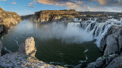 Snake River and Shoshone Falls in the morning light