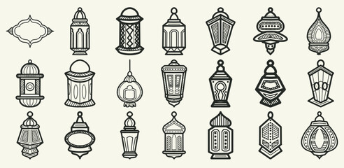 set of lantern elements design