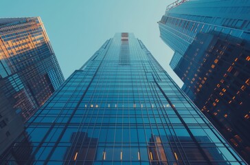 Naklejka premium Modern urban commercial buildings