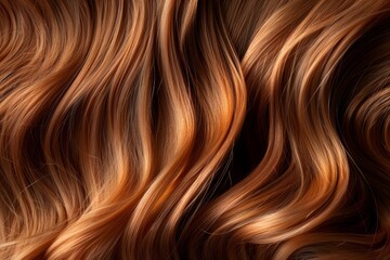 Gorgeous caramel honey hair background demonstrating healthy, smooth, and shiny texture