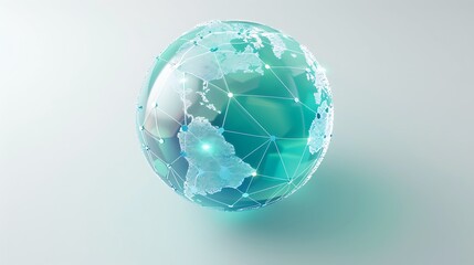 Networks run around the globe, copy space. Space for text,世界中に張り巡らされたネットワーク、コピースペース。テキストスペース,Generative AI