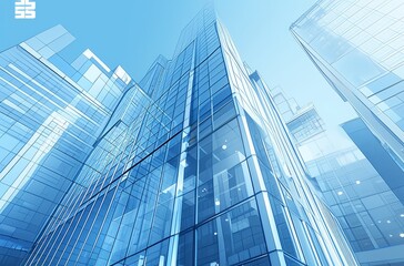 Fototapeta premium Modern urban commercial buildings